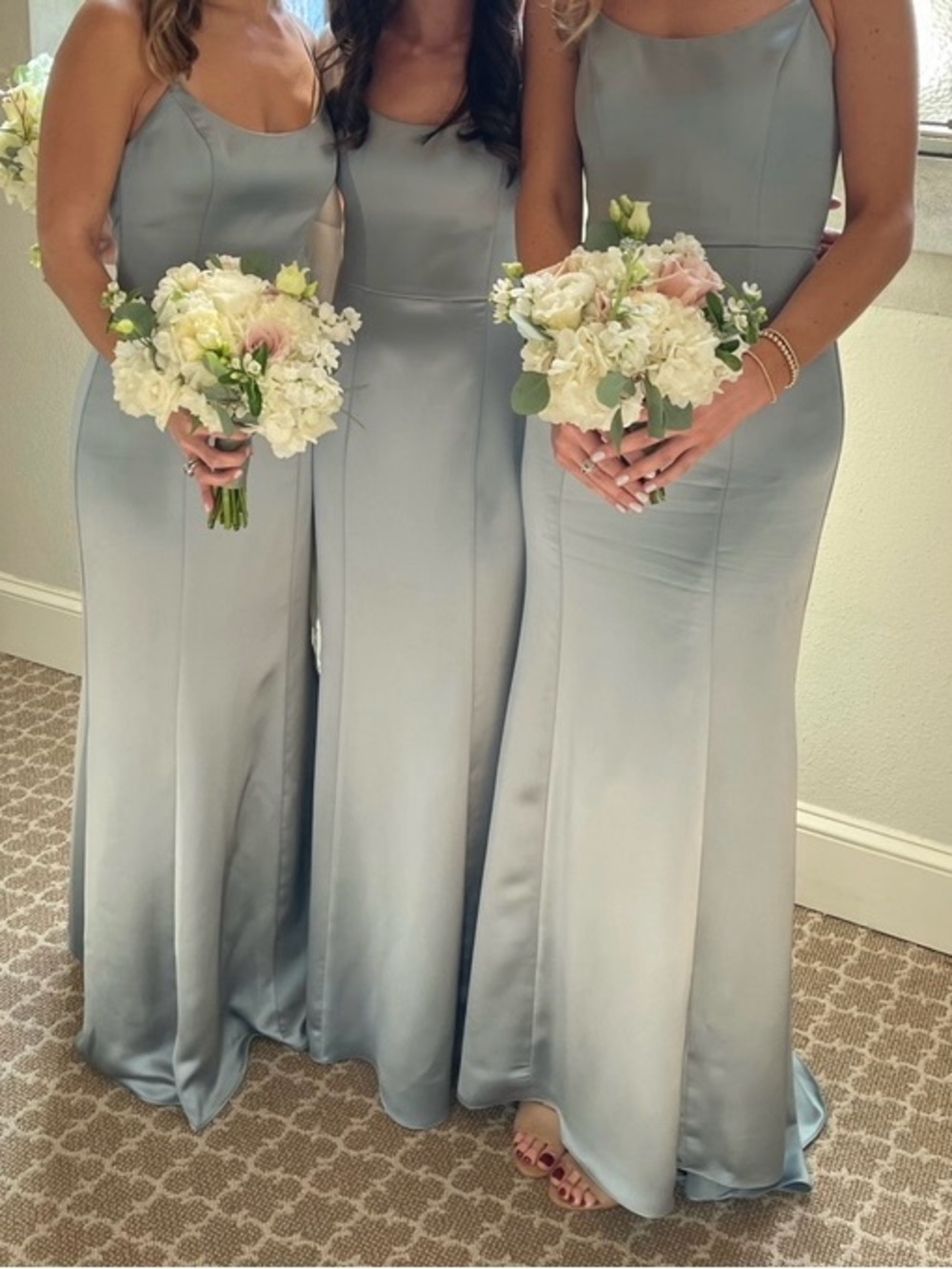 Satin Slip Gown in Jade Green - Women - Picture 7 of 7